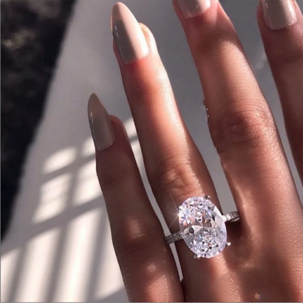 🎉NEW 5 Carat Oval Cut Diamond Engagement Ring🛍️